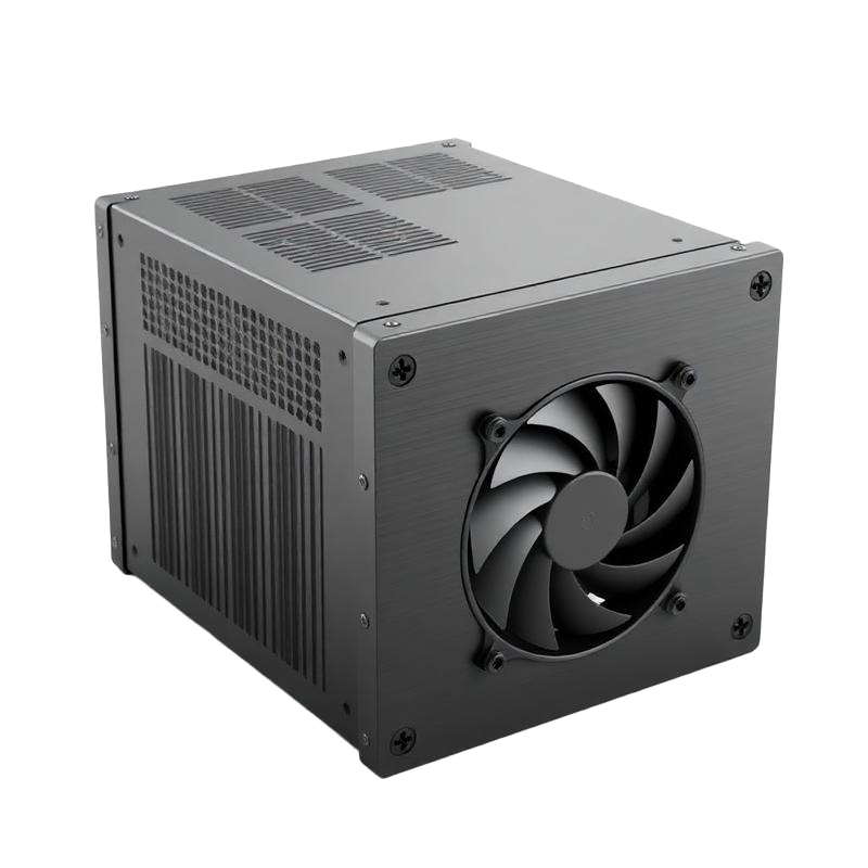 ASIC miner – vzduchové chladenie – ilustračný render zariadenia